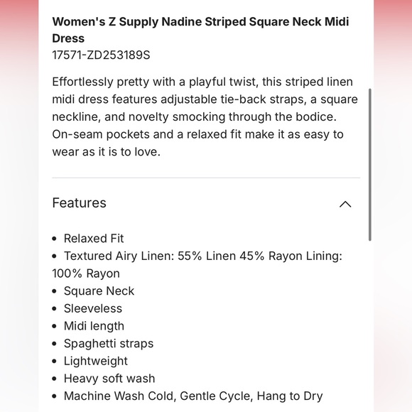 Striped Blue and White Maxi Dress - Picture 5 of 7